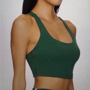 Spiritual Gangster Green Sports Bra and Leggings Matching Workout Set